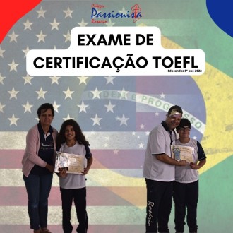 Certificado TOEFL - Nossa Senhora do Rosrio